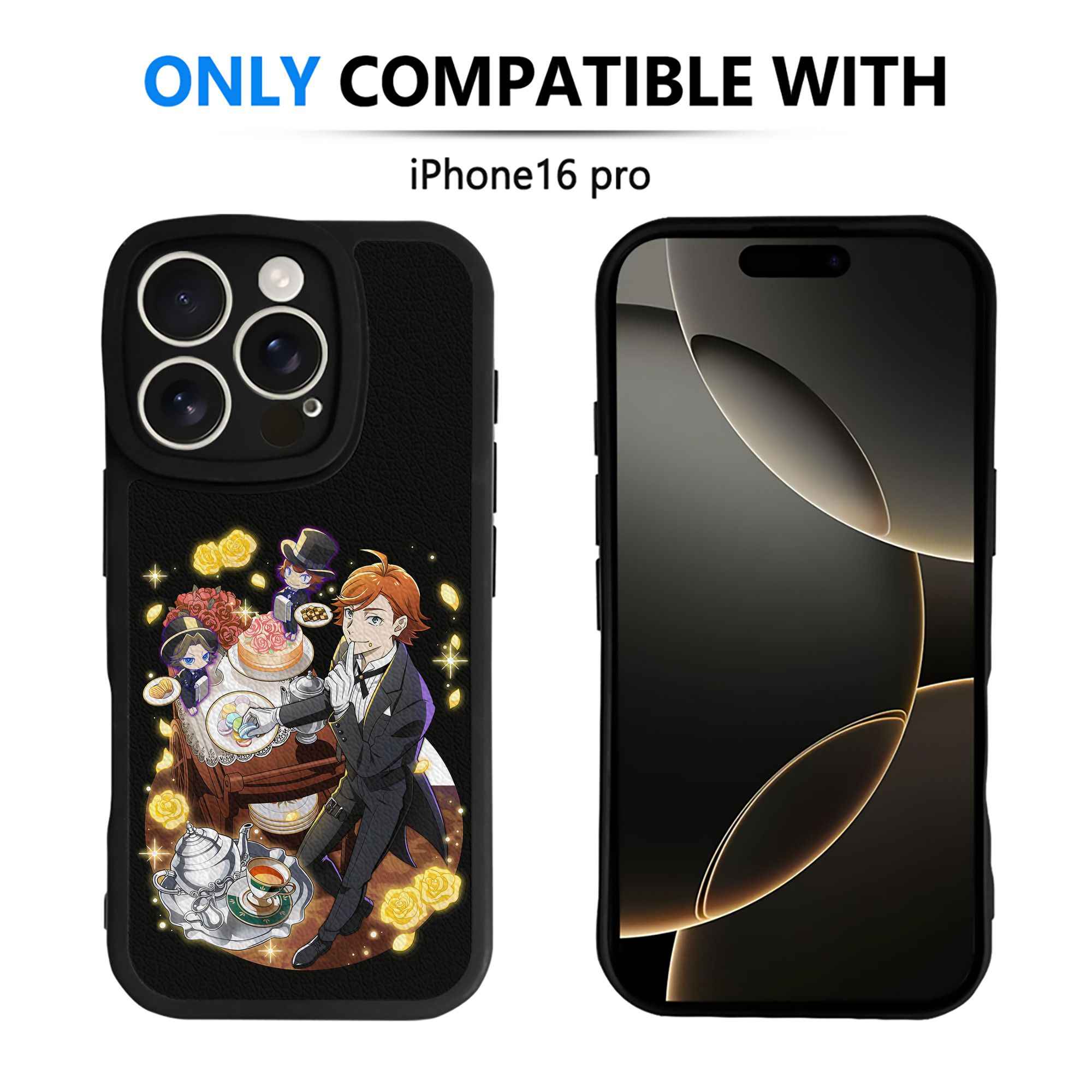 （画像用） 文豪ストレイドッグス Bungo Stray Dogs 【iPhone 16シリーズ対応】シリコンスマホケース（レザー調） 材質：シリコン